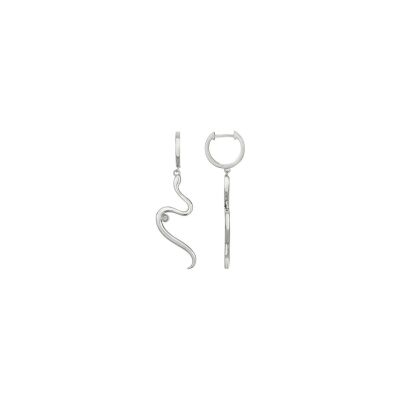 Boucles d'oreilles La Garçonne en argent et diamant 0.03ct