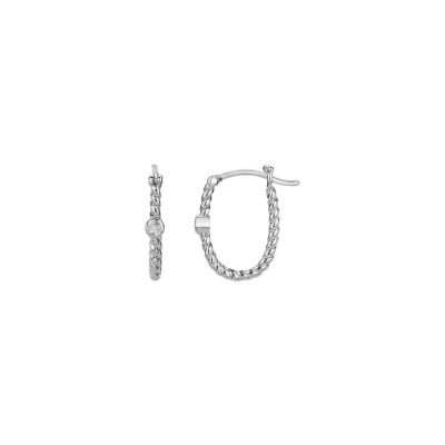 Boucles d'oreilles La Garçonne en argent et diamant 0.030ct