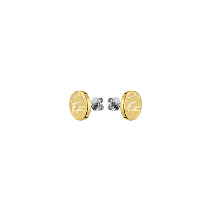 Boucles d'oreilles Lacoste Sneak en métal doré