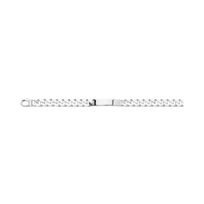 Gourmette en argent poli, taille 21cm