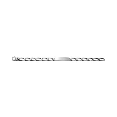Gourmette maille cheval 6mm en argent vielli