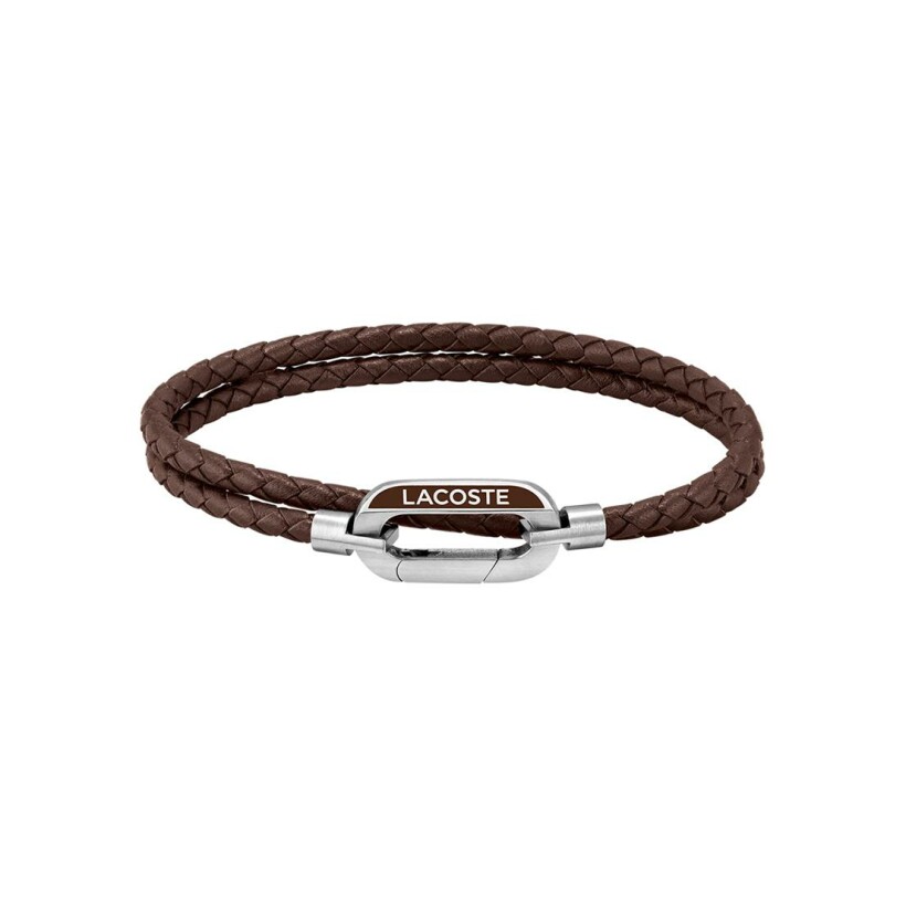 Bracelet Lacoste Starboard en acier et cuir