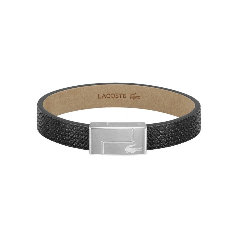 Bracelet Lacoste Traveler en cuir et acier