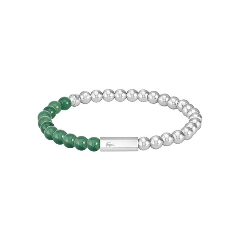 Bracelet Lacoste Scottie en acier et jade
