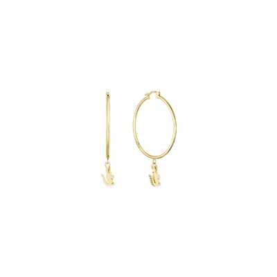 Boucles d'oreilles Lacoste Crocodile en métal doré
