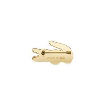 Broche Lacoste Crocodile en acier doré