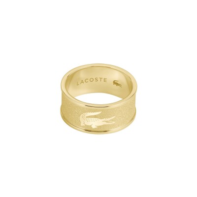 Bague Lacoste Backhand en acier doré, taille 66
