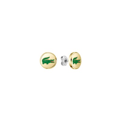 Boucles d'oreilles Lacoste Arthor en acier doré