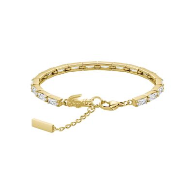 Bracelet Lacoste Duchess en acier doré et zircon