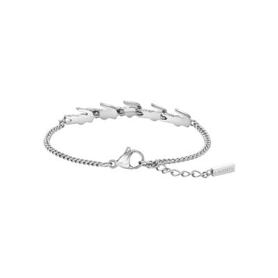 Bracelet Lacoste Crocodile en acier et cristaux