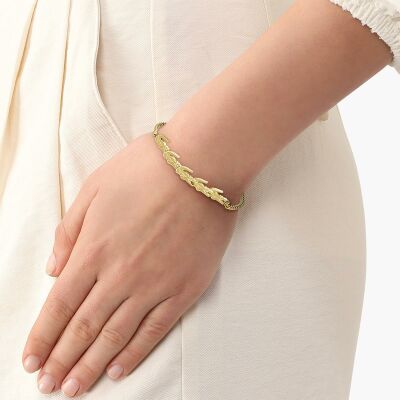Bracelet Lacoste Crocodile en acier doré