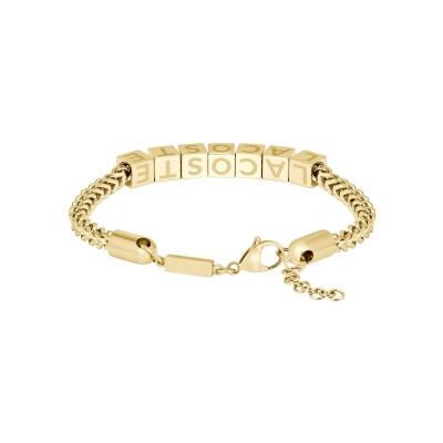 Bracelet Lacoste Script en acier doré