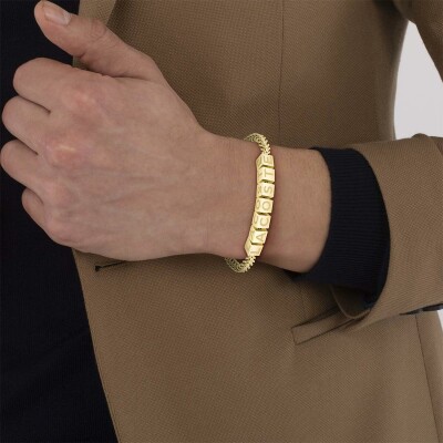 Bracelet Lacoste Script en acier doré