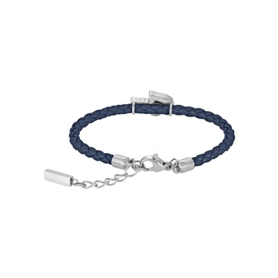 Bracelet Lacoste Cutie Croc en acier et cuir