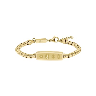 Bracelet Lacoste District en acier doré