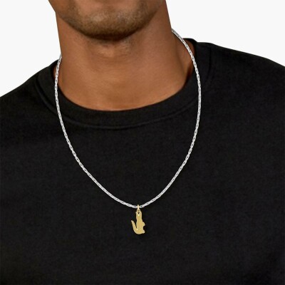 Collier Lacoste Arthor en acier doré