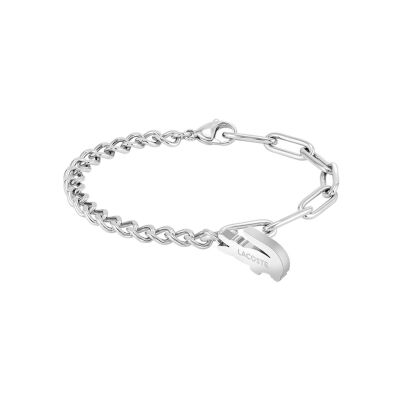 Bracelet Lacoste Crocodile en acier et cristaux
