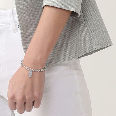 Bracelet Lacoste Crocodile en acier et cristaux