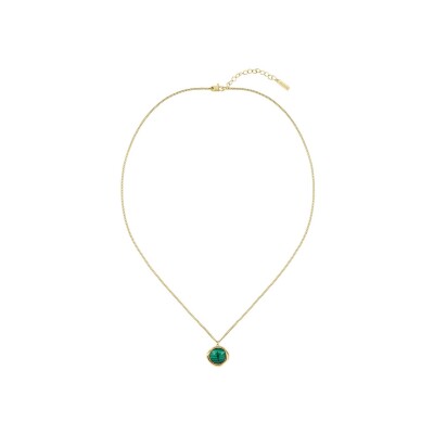 Collier Lacoste Fashion Show en acier doré et malachite