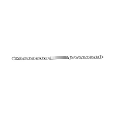 Gourmette maille marine plate en argent