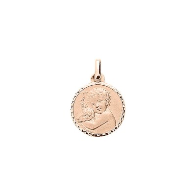 Médaille Ange en or rose