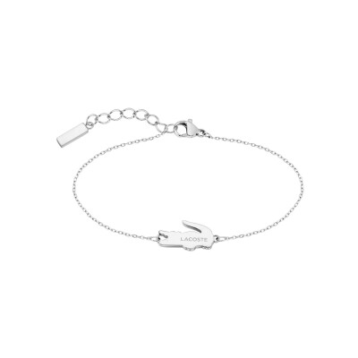Bracelet Lacoste Crocodile en acier et émail