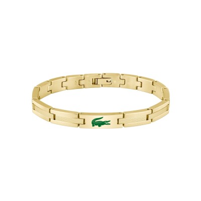 Bracelet Lacoste Stencil en acier doré