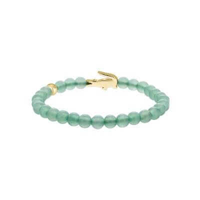 Bracelet Lacoste Matchpoint en acier doré et aventurine
