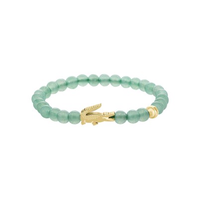Bracelet Lacoste Matchpoint en acier doré et aventurine