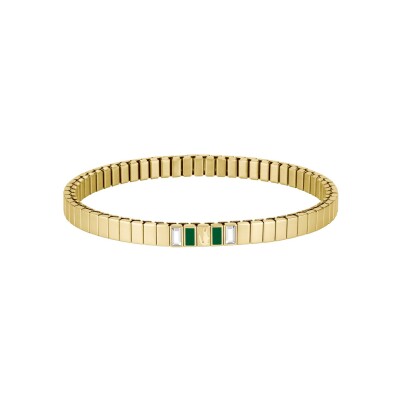 Bracelet Lacoste Courtline en acier doré et cristal