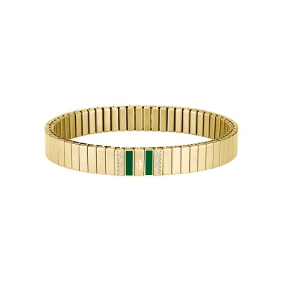 Bracelet Lacoste Courtline en acier doré et cristal