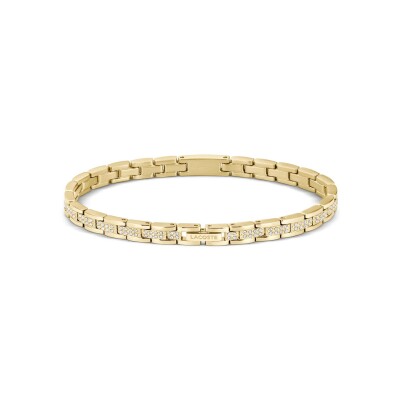 Bracelet Lacoste Metropole en acier doré et cristal