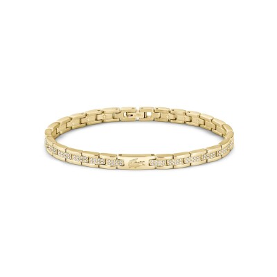Bracelet Lacoste Metropole en acier doré et cristal