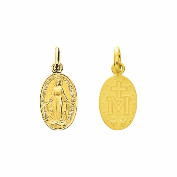 Médaille Vierge miraculeuse en or jaune