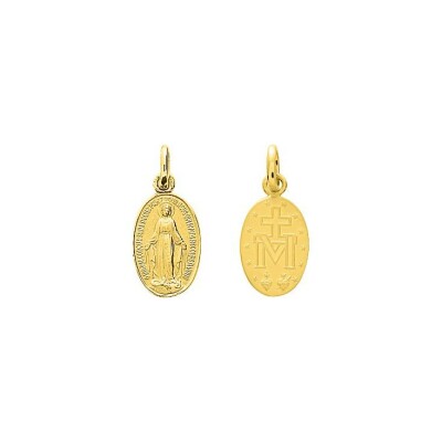 Médaille Vierge miraculeuse en or jaune