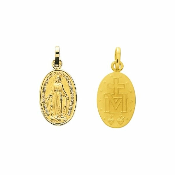 Médaille Vierge miraculeuse en or jaune