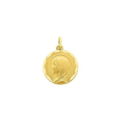 Médaille Vierge en or jaune