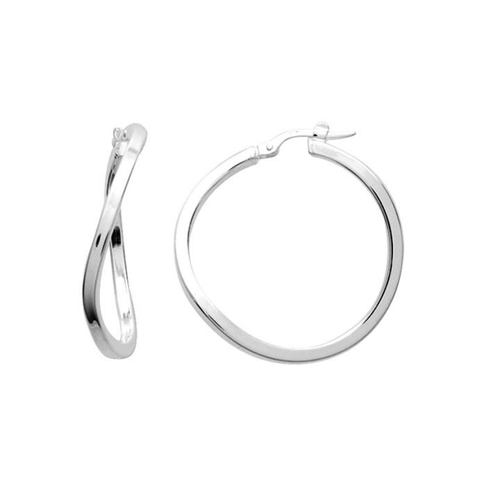 Boucles d'oreilles créoles en argent