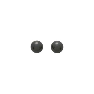 Puces d'oreilles en argent rhodié, 9mm