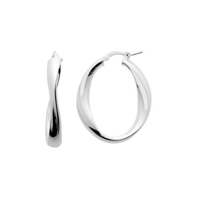 Boucles d'oreilles créoles en argent