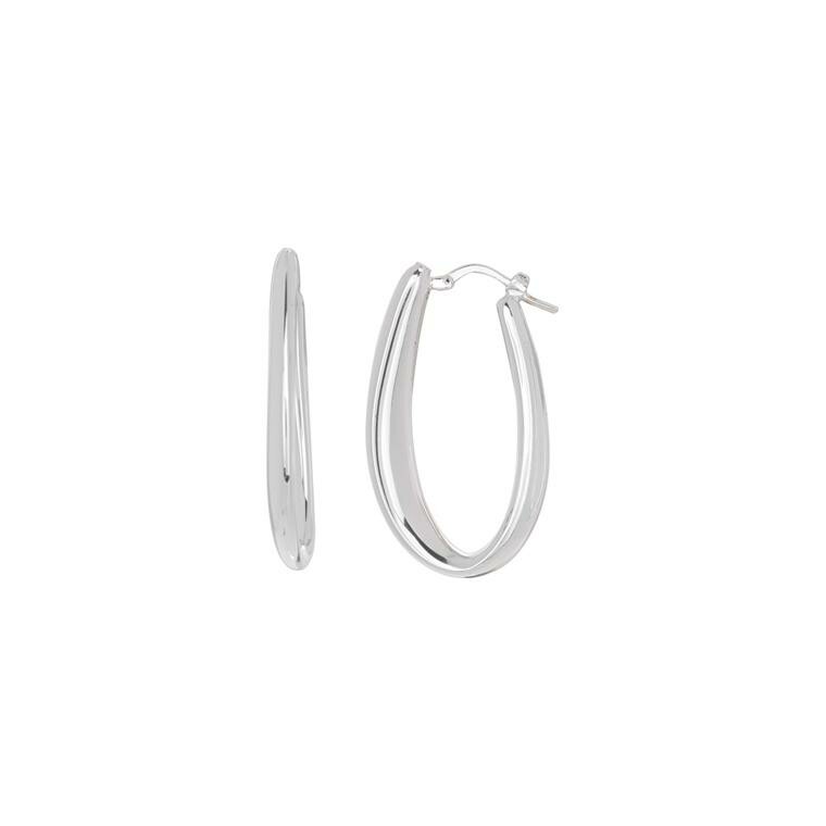 Boucles d'oreilles en argent rhodié