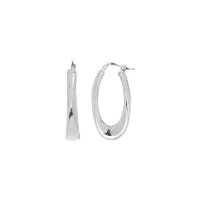 Boucles d'oreilles en argent rhodié