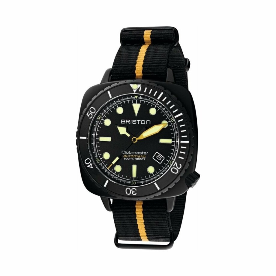 Briston Clubmaster Diver Pro HMS Date watch, PVD and Acetate