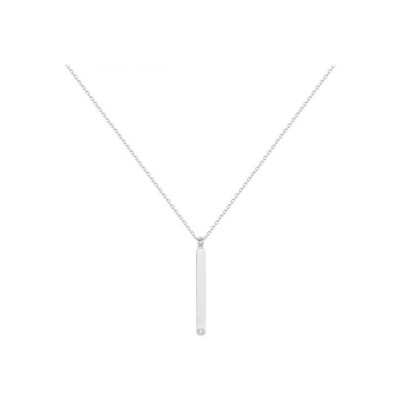 Collier mono-motif La Garçonne en argent et diamant