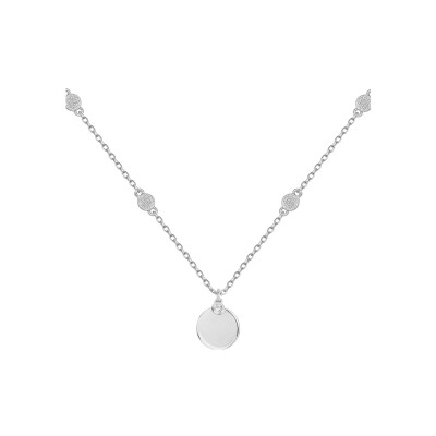 Collier chaîne La Garçonne en argent et diamant