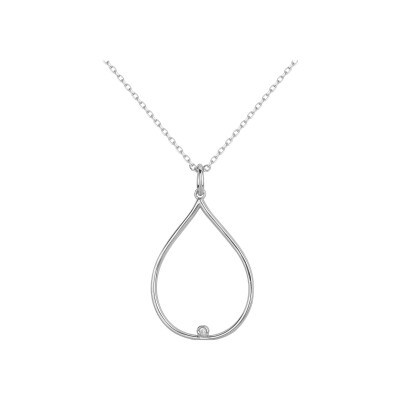 Collier chaîne La Garçonne en argent et diamant