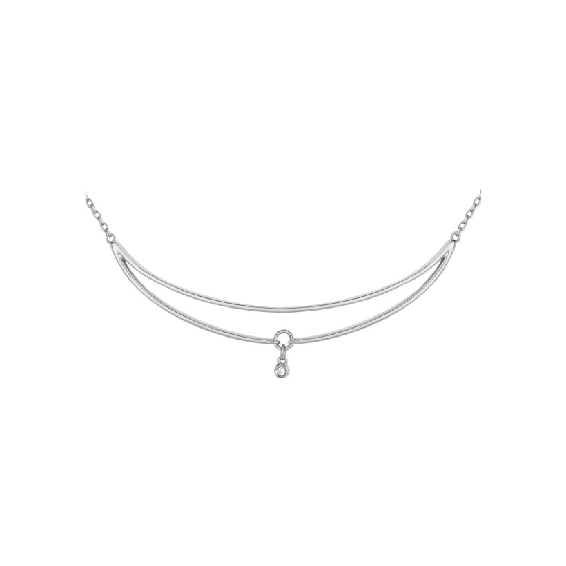 Collier double rangs La Garçonne en argent et diamant