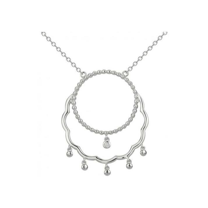 Collier La Garçonne en argent et diamant