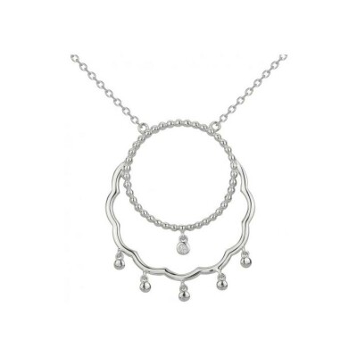 Collier La Garçonne en argent et diamant