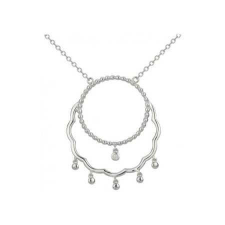 Collier La Garçonne en argent et diamant